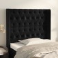 vidaXL Κεφαλάρι με Πτερύγια Μαύρο 93x16x118/128 εκ. Βελούδινο