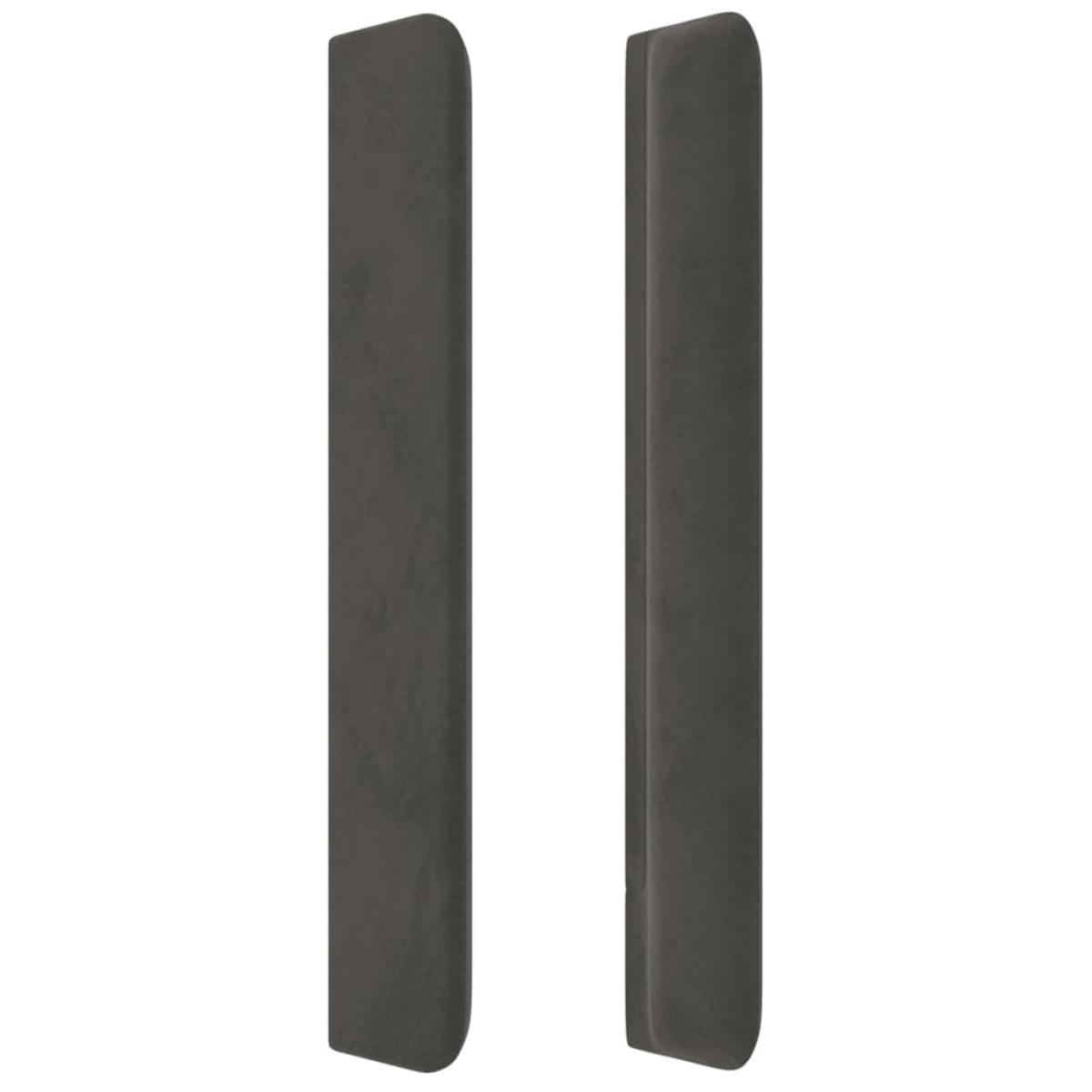 vidaXL Κεφαλάρι με Πτερύγια Σκούρο Γκρι 147x16x118/128εκ.Βελούδινο
