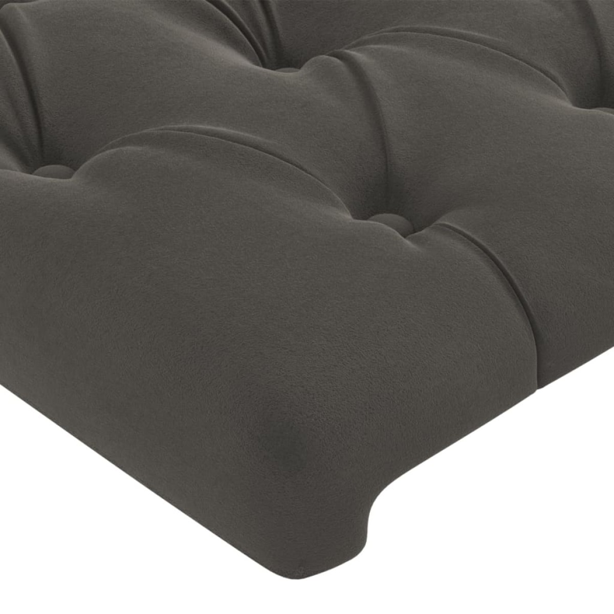 vidaXL Κεφαλάρι με Πτερύγια Σκούρο Γκρι 147x16x118/128εκ.Βελούδινο