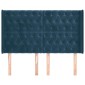vidaXL Κεφαλάρι με Πτερύγια Σκούρο Μπλε 147x16x118/128 εκ. Βελούδινο