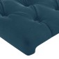 vidaXL Κεφαλάρι με Πτερύγια Σκούρο Μπλε 147x16x118/128 εκ. Βελούδινο