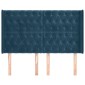 vidaXL Κεφαλάρι με Πτερύγια Σκούρο Μπλε163x16x118/128 εκ. Βελούδινο