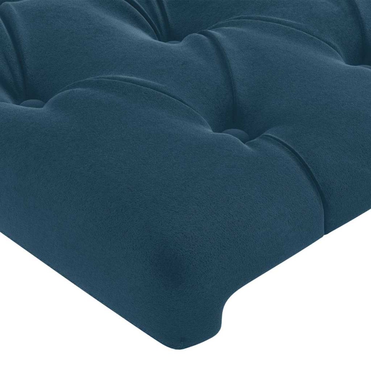 vidaXL Κεφαλάρι με Πτερύγια Σκούρο Μπλε163x16x118/128 εκ. Βελούδινο