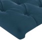 vidaXL Κεφαλάρι με Πτερύγια Σκούρο Μπλε163x16x118/128 εκ. Βελούδινο