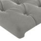 vidaXL Κεφαλάρι με Πτερύγια Ανοιχτό Γκρι 183x16x118/128 εκ. Βελούδινο