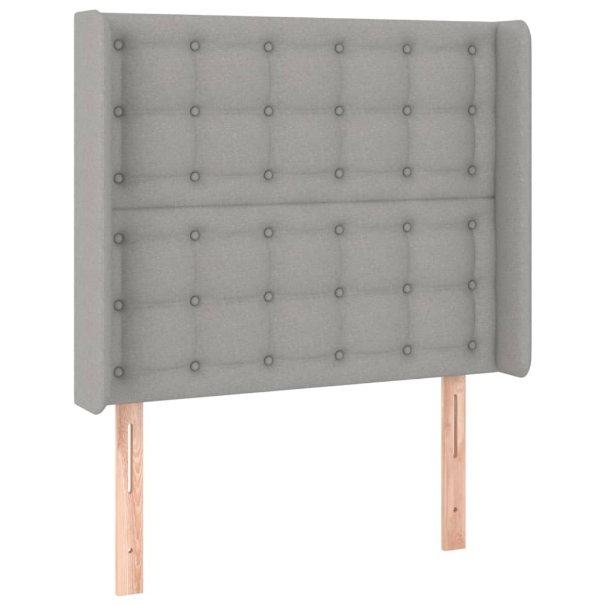 vidaXL Κεφαλάρι με Πτερύγια Ανοιχτό Γκρι 83x16x118/128 εκ. Υφασμάτινο