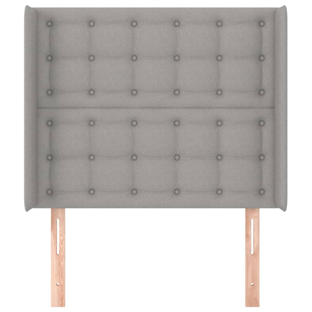 vidaXL Κεφαλάρι με Πτερύγια Ανοιχτό Γκρι 83x16x118/128 εκ. Υφασμάτινο