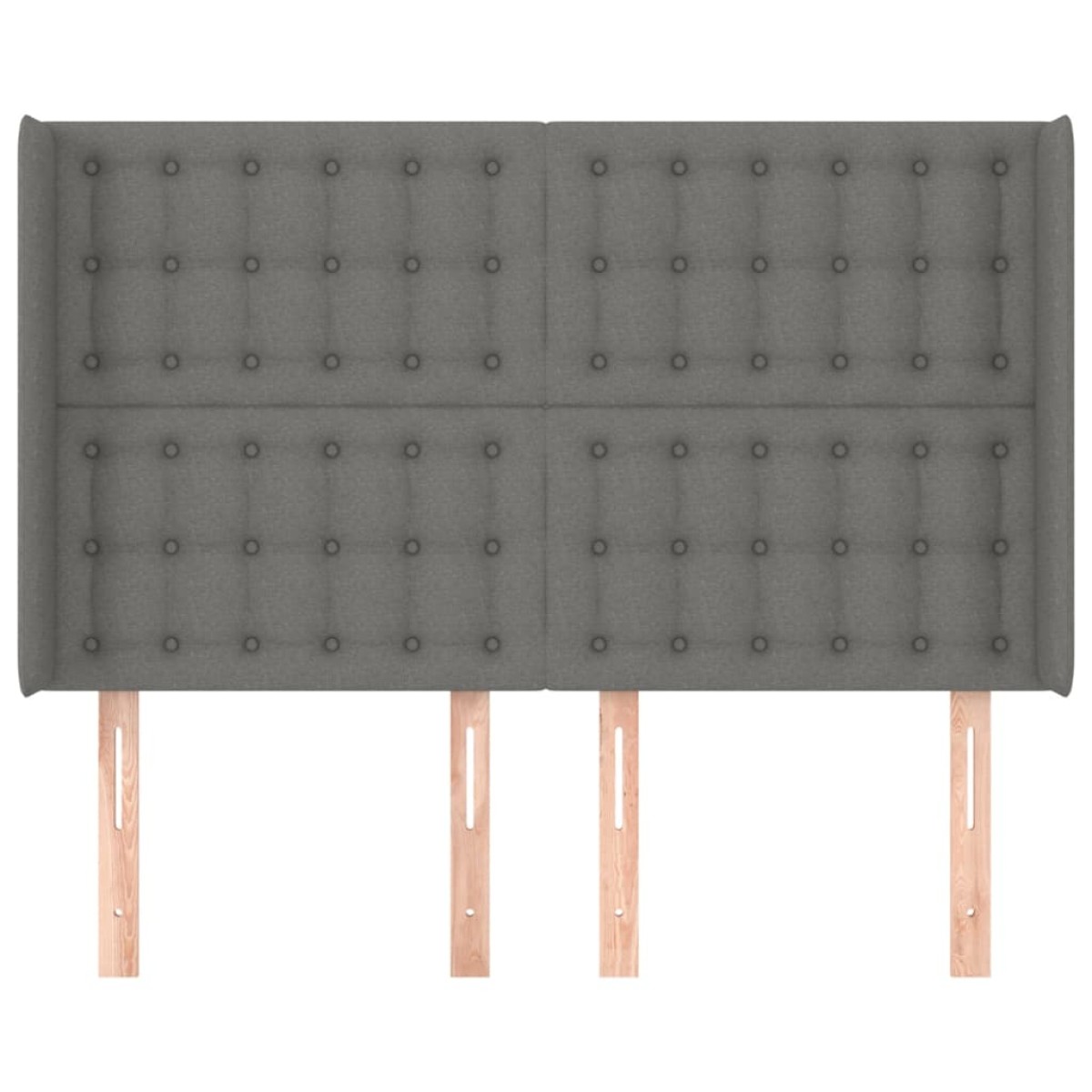 vidaXL Κεφαλάρι με Πτερύγια Σκούρο Γκρι 147x16x118/128 εκ. Υφασμάτινο