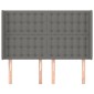 vidaXL Κεφαλάρι με Πτερύγια Σκούρο Γκρι 147x16x118/128 εκ. Υφασμάτινο