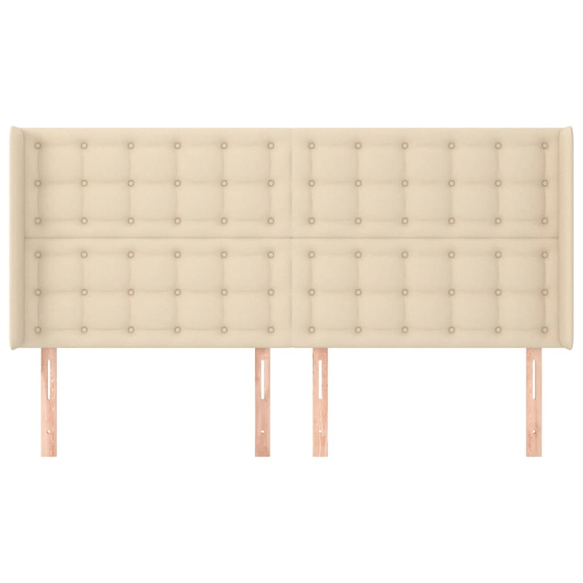 vidaXL Κεφαλάρι με Πτερύγια Κρεμ 183x16x118/128 εκ. Υφασμάτινο
