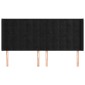 vidaXL Κεφαλάρι με Πτερύγια Μαύρο 183x16x118/128 εκ. Βελούδινο