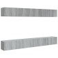 vidaXL Έπιπλα Τηλεόρασης 8 τεμ. Γκρι Sonoma 60x30x30 εκ. Επεξεργ. Ξύλο