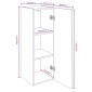 vidaXL Έπιπλα Τηλεόρασης4 τεμ. Καπν. Δρυς 30,5x30x90 εκ Επ. Ξύλο