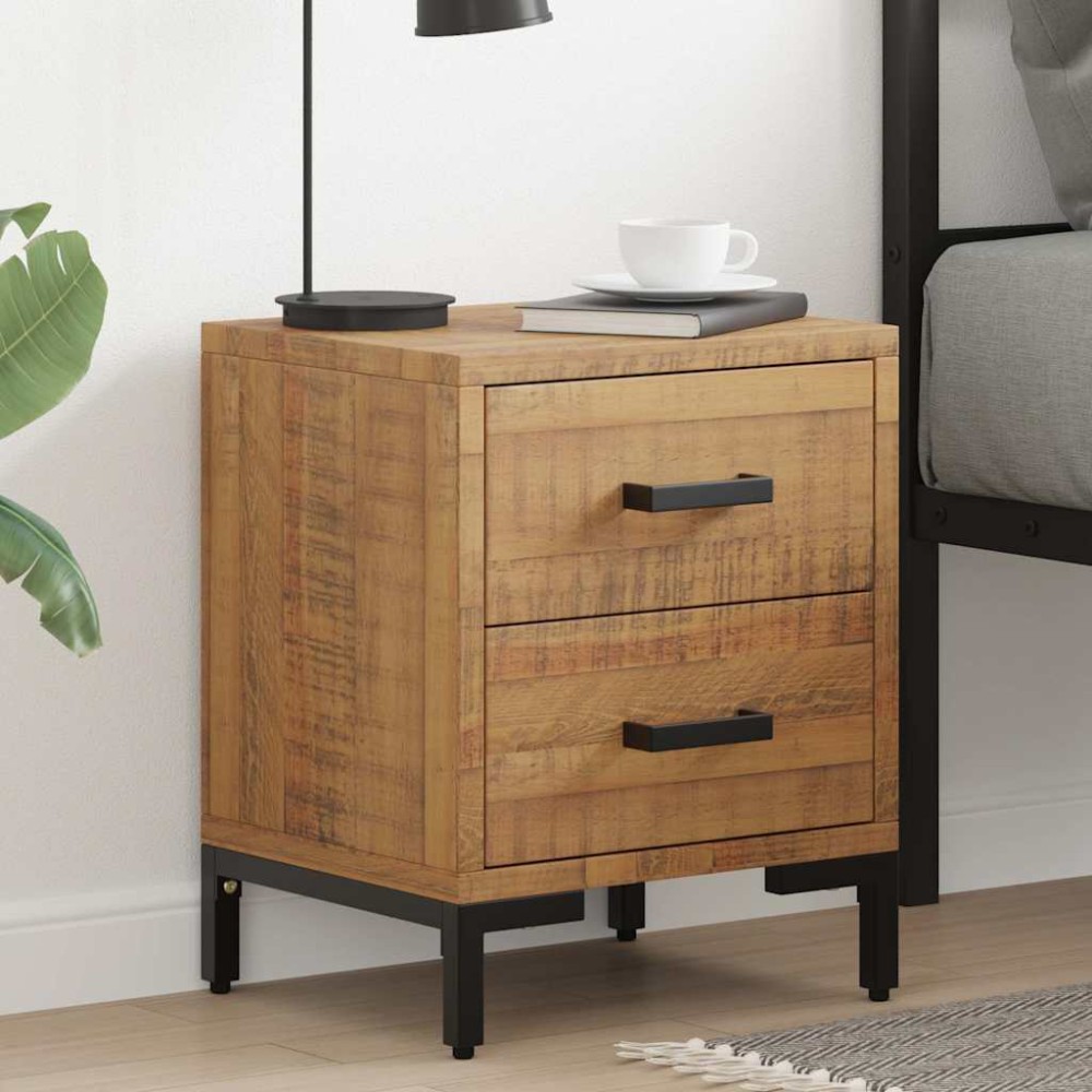 vidaXL Κομοδίνα 2 τεμ. 36 x 30 x 45 εκ. από Μασίφ Ξύλο Πεύκου