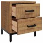 vidaXL Κομοδίνα 2 τεμ. 36 x 30 x 45 εκ. από Μασίφ Ξύλο Πεύκου