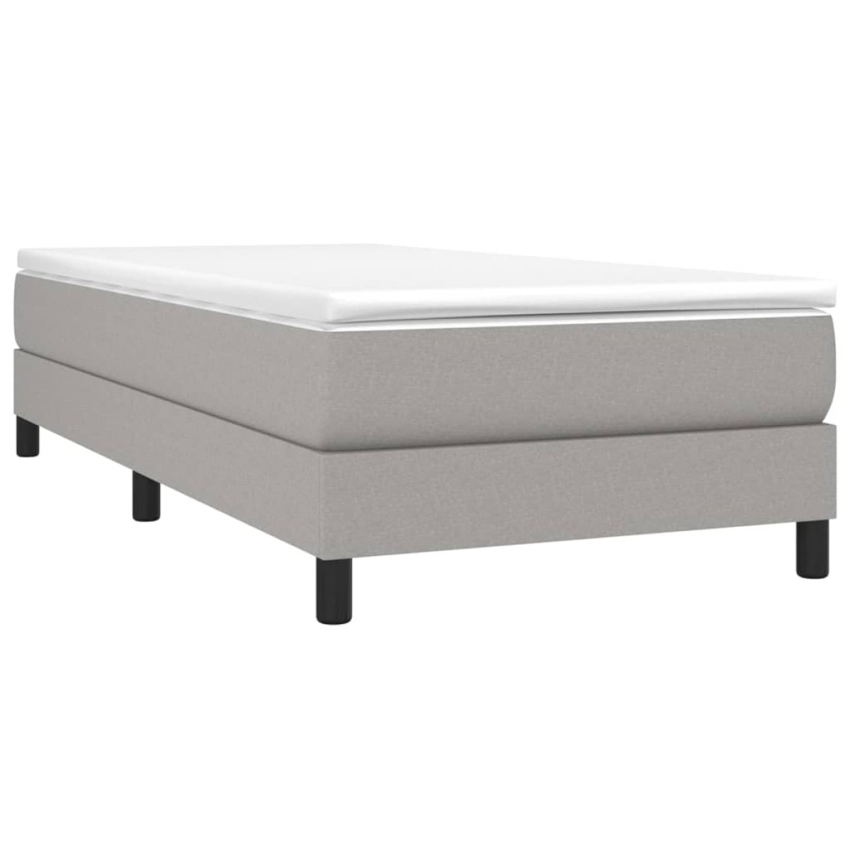 vidaXL Πλαίσιο Κρεβατιού Boxspring Ανοιχτό Γκρι 90x190 εκ. Υφασμάτινο