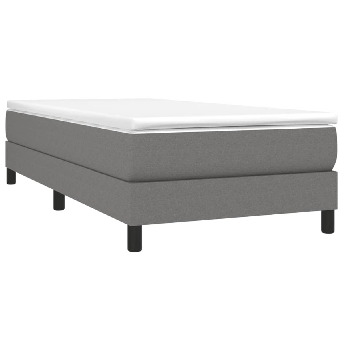 vidaXL Πλαίσιο Κρεβατιού Boxspring Σκούρο Γκρι 90x190 εκ. Υφασμάτινο
