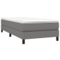 vidaXL Πλαίσιο Κρεβατιού Boxspring Σκούρο Γκρι 90x190 εκ. Υφασμάτινο