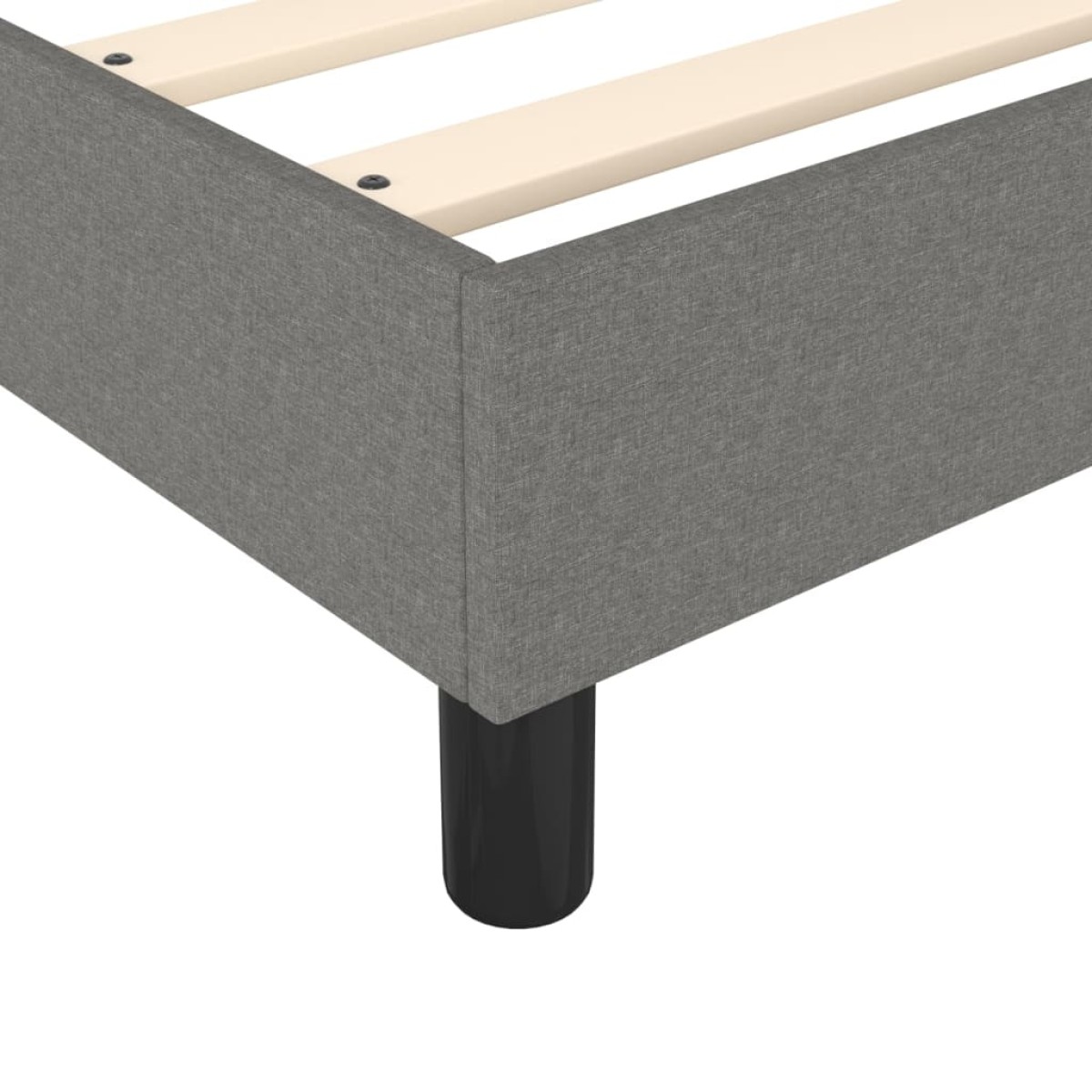 vidaXL Πλαίσιο Κρεβατιού Boxspring Σκούρο Γκρι 90x190 εκ. Υφασμάτινο