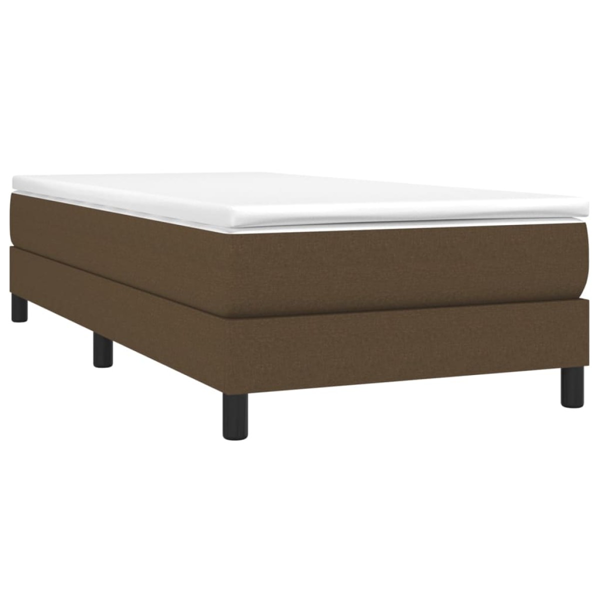vidaXL Πλαίσιο Κρεβατιού Boxspring Σκούρο Καφέ 90x190 εκ. Υφασμάτινο