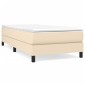 vidaXL Πλαίσιο Κρεβατιού Boxspring Κρεμ 90x190 εκ. Υφασμάτινο