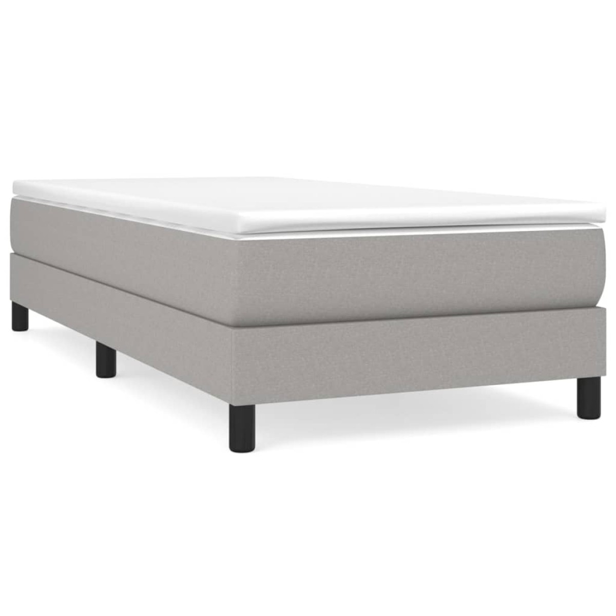 vidaXL Πλαίσιο Κρεβατιού Boxspring Ανοιχτό Γκρι 90x200 εκ. Υφασμάτινο
