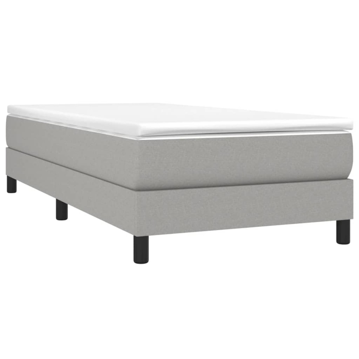 vidaXL Πλαίσιο Κρεβατιού Boxspring Ανοιχτό Γκρι 90x200 εκ. Υφασμάτινο