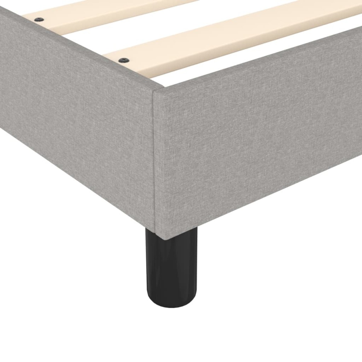 vidaXL Πλαίσιο Κρεβατιού Boxspring Ανοιχτό Γκρι 90x200 εκ. Υφασμάτινο