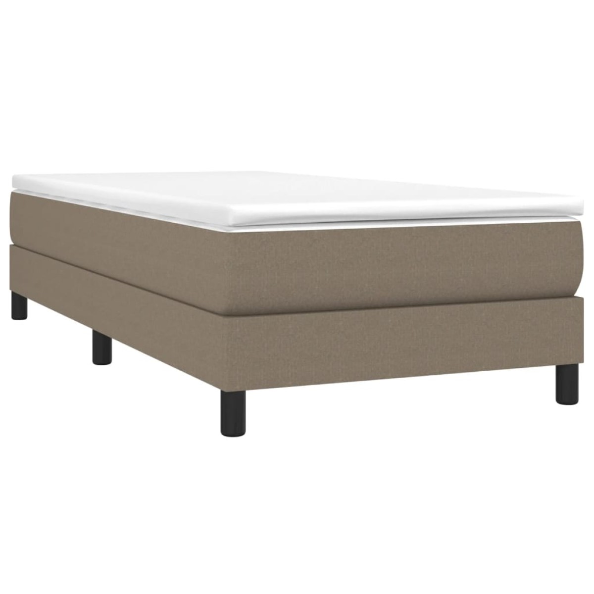 vidaXL Πλαίσιο Κρεβατιού Boxspring Taupe 90x200 εκ. Υφασμάτινο