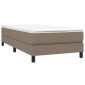 vidaXL Πλαίσιο Κρεβατιού Boxspring Taupe 90x200 εκ. Υφασμάτινο