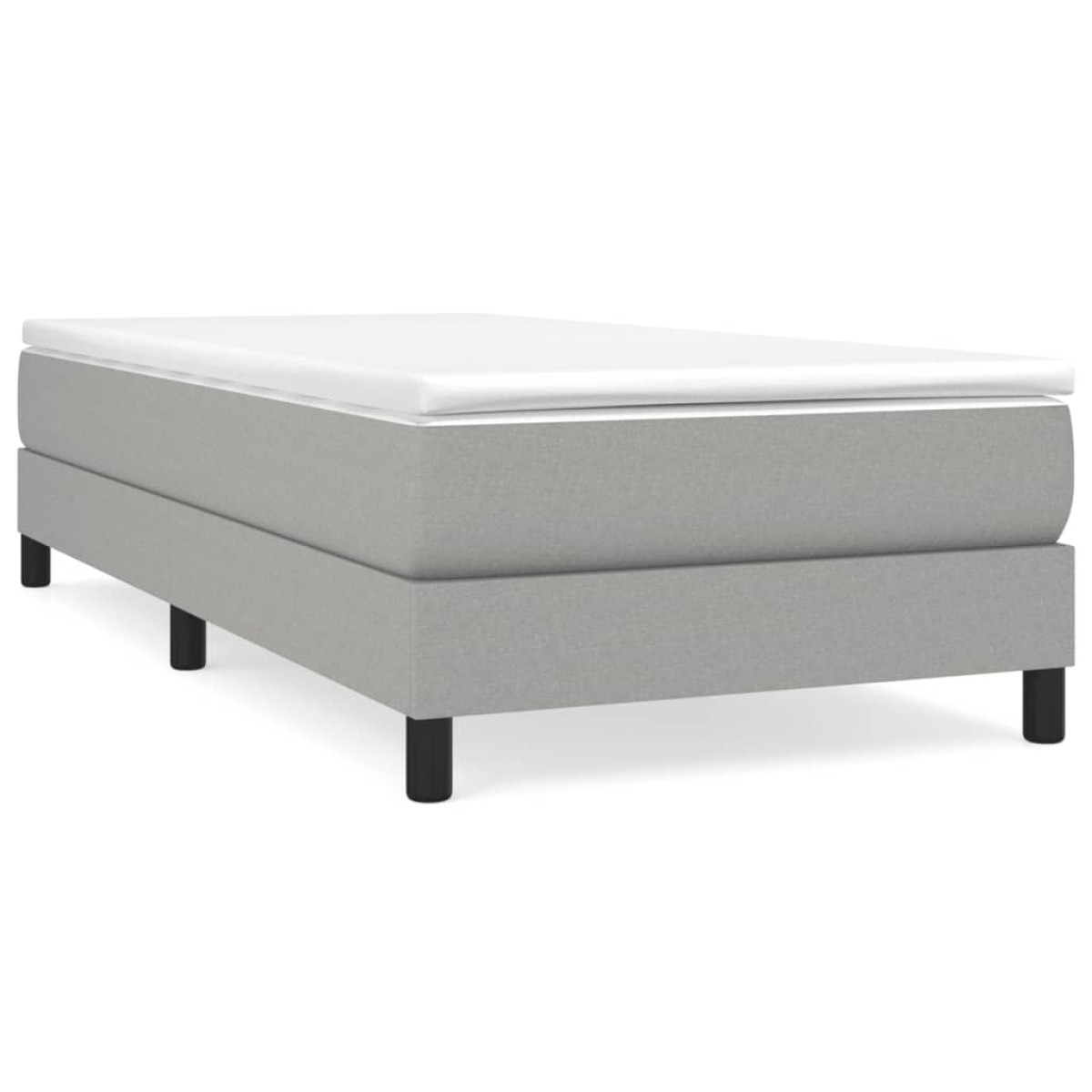 vidaXL Πλαίσιο Κρεβατιού Boxspring Ανοιχτό Γκρι 100x200 εκ. Υφασμάτινο