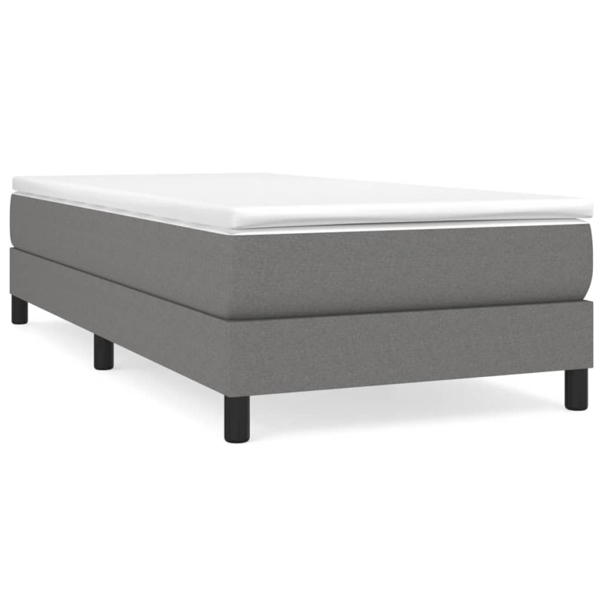 vidaXL Πλαίσιο Κρεβατιού Boxspring Σκούρο Γκρι 100x200 εκ. Υφασμάτινο