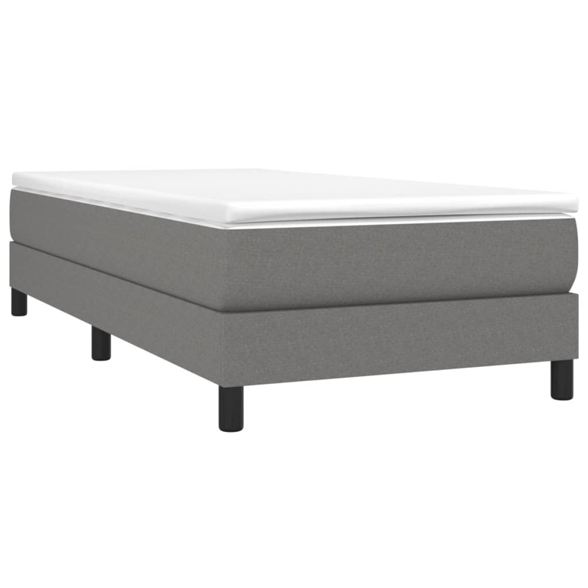 vidaXL Πλαίσιο Κρεβατιού Boxspring Σκούρο Γκρι 100x200 εκ. Υφασμάτινο