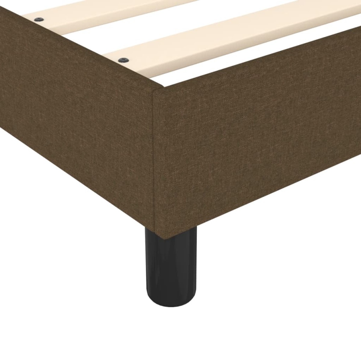 vidaXL Πλαίσιο Κρεβατιού Boxspring Σκούρο Καφέ 100x200 εκ. Υφασμάτινο