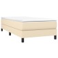 vidaXL Πλαίσιο Κρεβατιού Boxspring Κρεμ 100x200 εκ. Υφασμάτινο