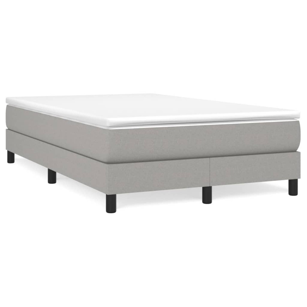 vidaXL Πλαίσιο Κρεβατιού Boxspring Ανοιχτό Γκρι 120x200 εκ. Υφασμάτινο