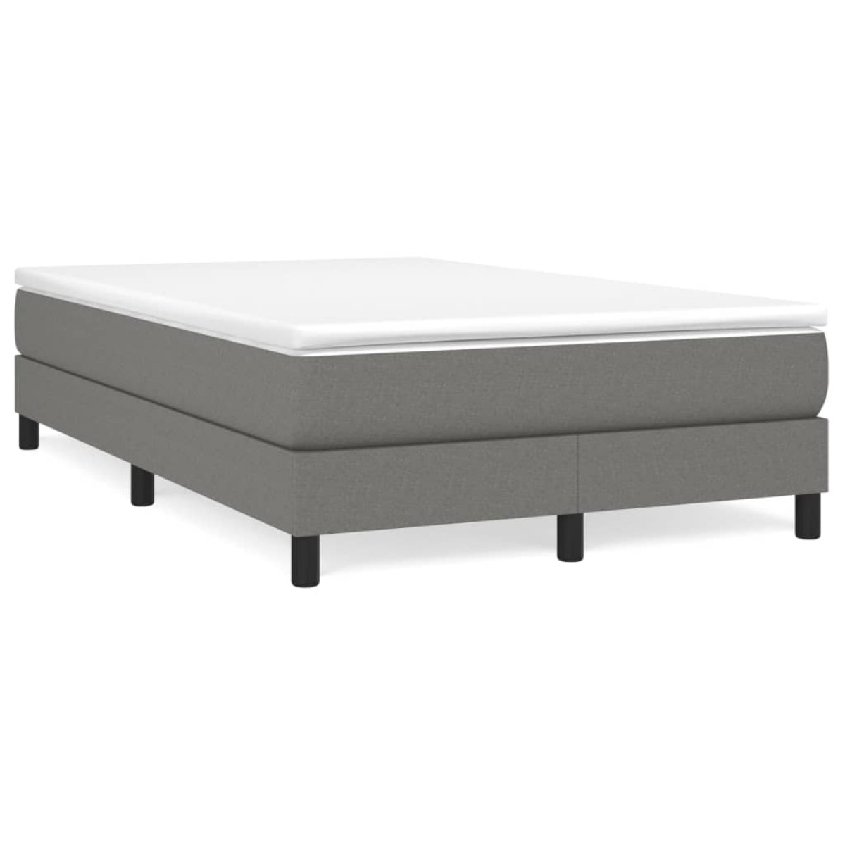 vidaXL Πλαίσιο Κρεβατιού Boxspring Σκούρο Γκρι 120x200 εκ. Υφασμάτινο
