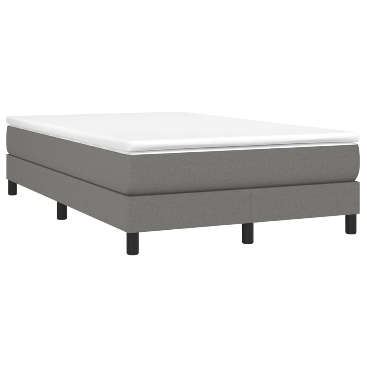 vidaXL Πλαίσιο Κρεβατιού Boxspring Σκούρο Γκρι 120x200 εκ. Υφασμάτινο