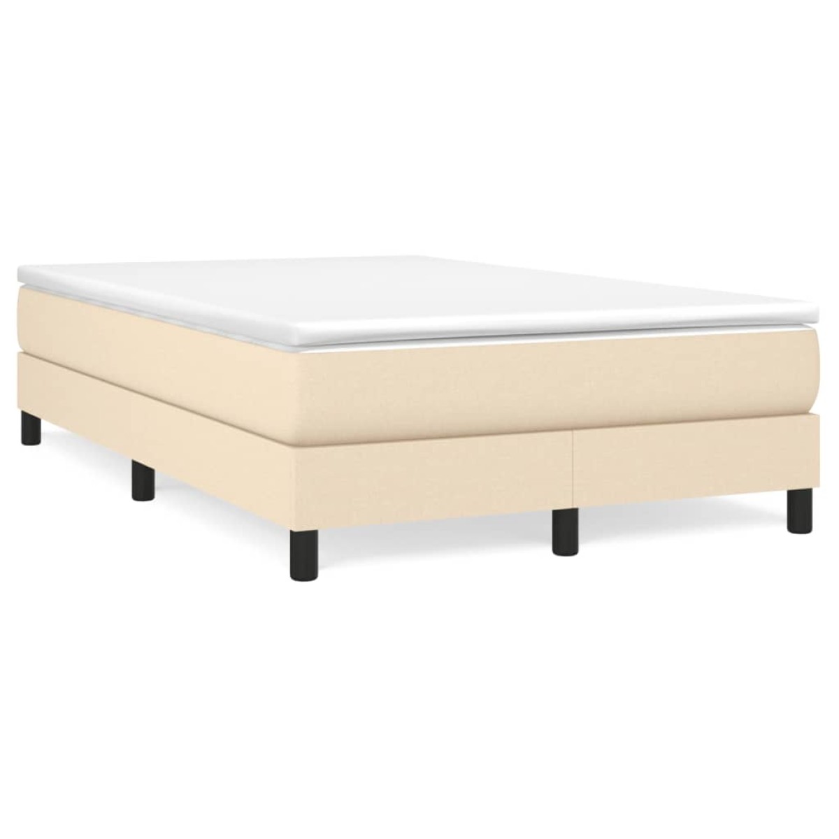 vidaXL Πλαίσιο Κρεβατιού Boxspring Κρεμ 120x200 εκ. Υφασμάτινο
