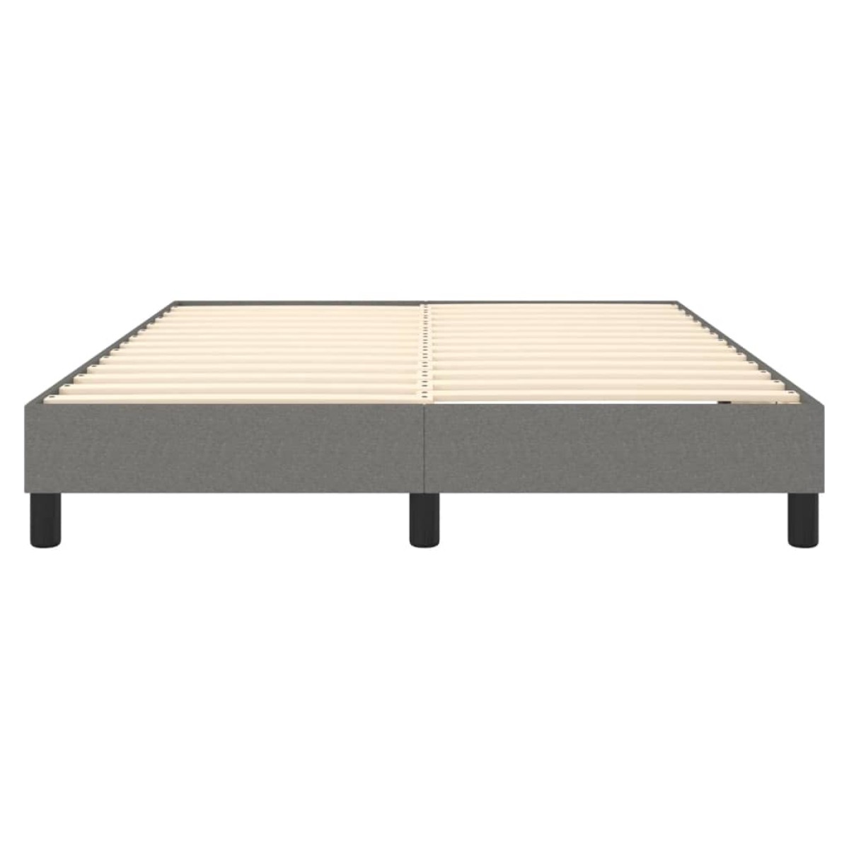 vidaXL Πλαίσιο Κρεβατιού Boxspring Σκούρο Γκρι 140x190 εκ. Υφασμάτινο