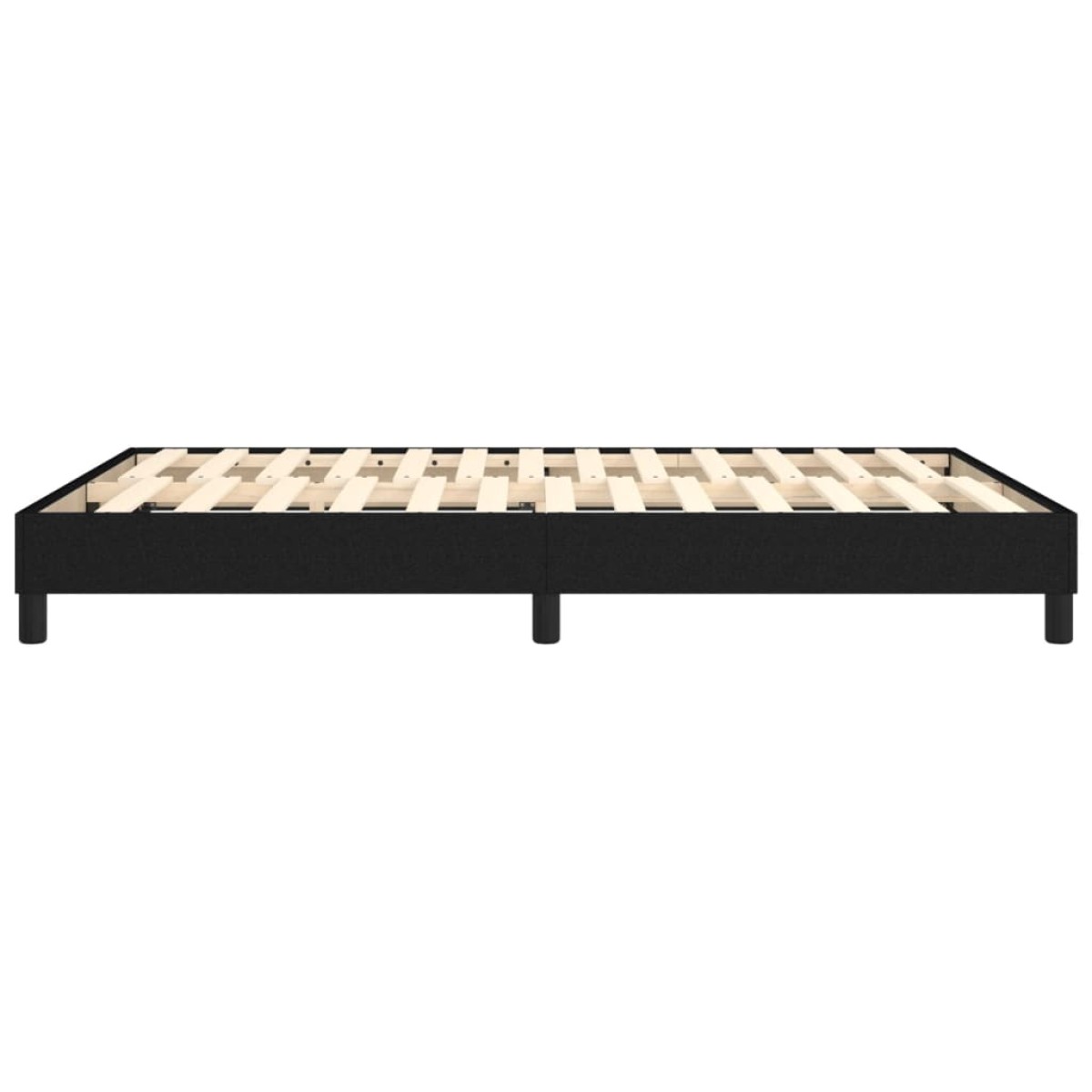 vidaXL Πλαίσιο Κρεβατιού Boxspring Μαύρο 140 x 190 εκ. Υφασμάτινο