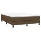 vidaXL Πλαίσιο Κρεβατιού Boxspring Σκούρο Καφέ 140x190 εκ. Υφασμάτινο