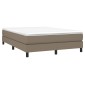 vidaXL Πλαίσιο Κρεβατιού Boxspring Taupe 140 x 190 εκ. Υφασμάτινο