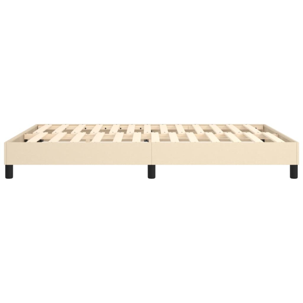 vidaXL Πλαίσιο Κρεβατιού Boxspring Κρεμ 140 x 190 εκ. Υφασμάτινο