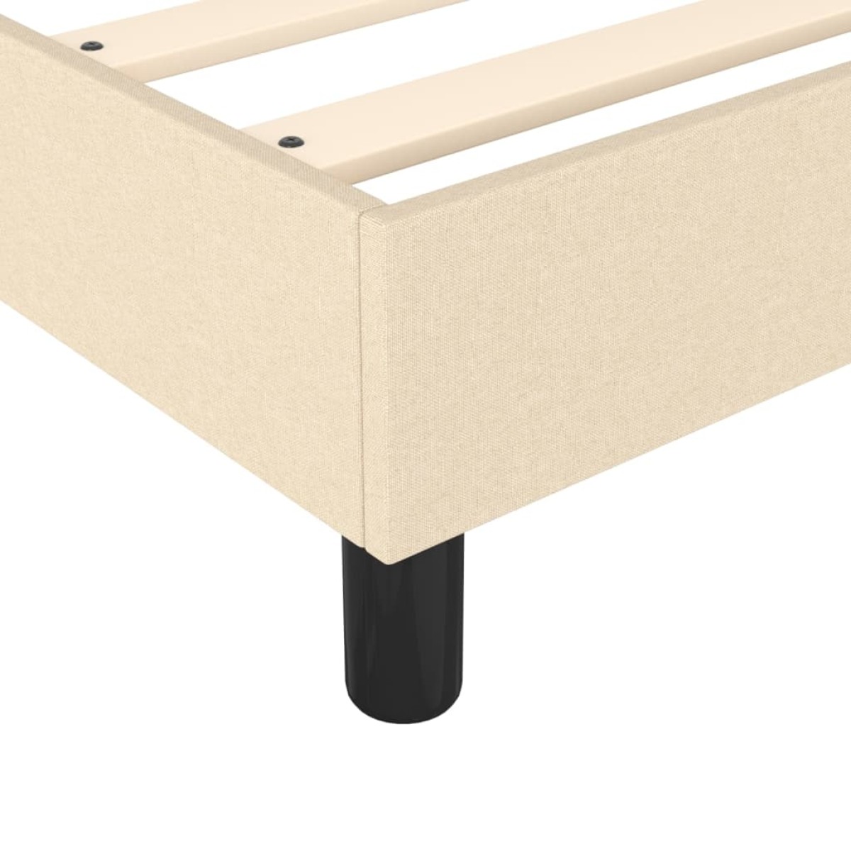 vidaXL Πλαίσιο Κρεβατιού Boxspring Κρεμ 140 x 190 εκ. Υφασμάτινο