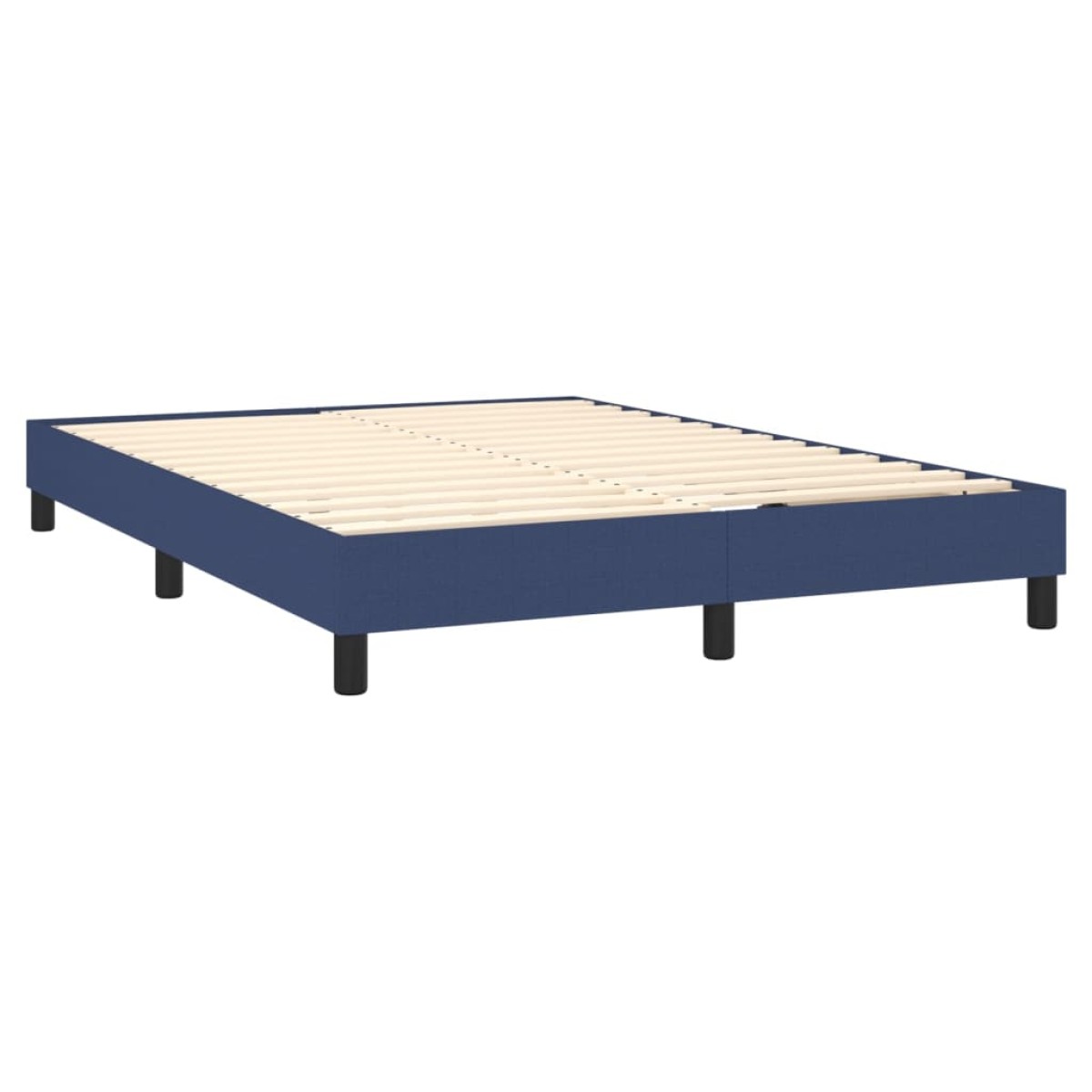 vidaXL Πλαίσιο Κρεβατιού Boxspring Μπλε 140 x 190 εκ. Υφασμάτινο