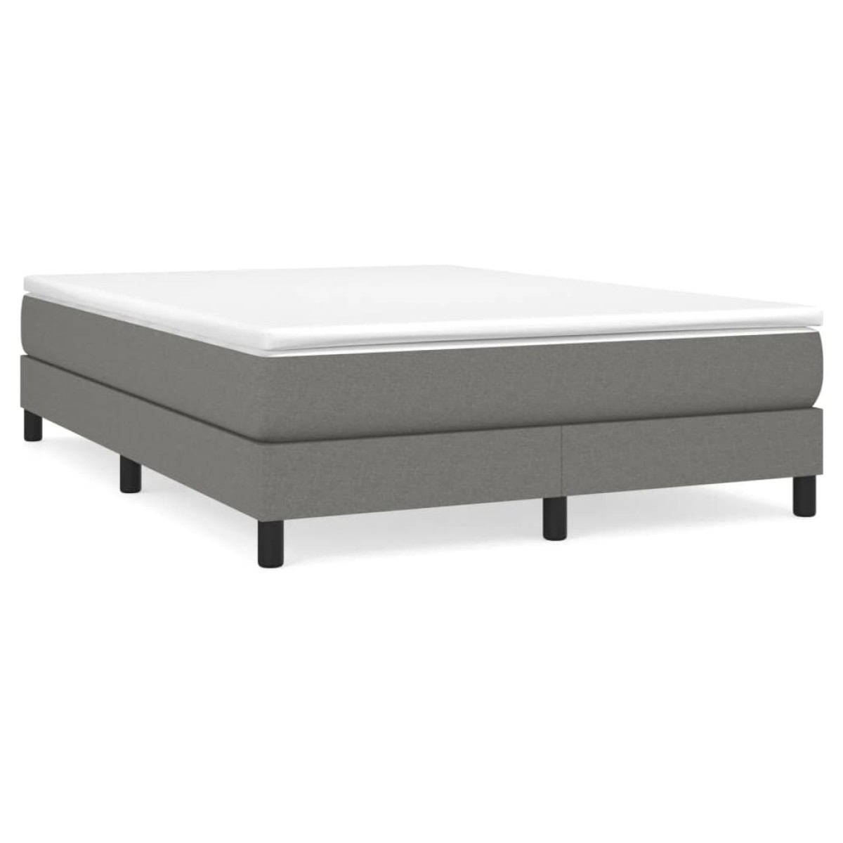 vidaXL Πλαίσιο Κρεβατιού Boxspring Σκούρο Γκρι 140x200 εκ. Υφασμάτινο