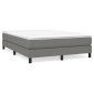 vidaXL Πλαίσιο Κρεβατιού Boxspring Σκούρο Γκρι 140x200 εκ. Υφασμάτινο