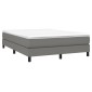 vidaXL Πλαίσιο Κρεβατιού Boxspring Σκούρο Γκρι 140x200 εκ. Υφασμάτινο