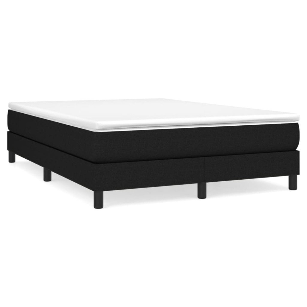 vidaXL Πλαίσιο Κρεβατιού Boxspring Μαύρο 140x200 εκ. Υφασμάτινο